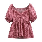 빅사이즈 라인 댄스복 상의 스퀘어넥 댄스티 댄스 연습복 H8162 : 댄스올라잇