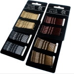 옆 앞 올림 미용실 머리핀 기본 블랙 학생 실핀 24pcs : 휴일이네