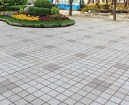 100×100 18T 국산 고강도 컬러 석재 주차장 외부 바닥 타일 : 우노타일