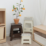 접이식의자 접이식 간이 폴딩 의자 체어 발판 접는 플라스틱 미니 논슬립 특대형 : 이든리빙