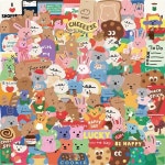 다꾸용품 산리오외 캐릭터 종이파일 스티커북 래빗몽몽 100pcs : 애리하우스-hows