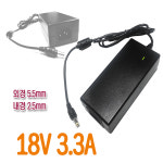 국산 DC18V 3.3A 직류전원 장치 코드 분리형 어댑터 : 대성전자아답터