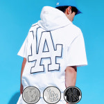 남여공용 베이직 메가로고 오버핏 반팔 후드티 (3AHDB0433)/엠엘비 : 타임빌라스 수원점