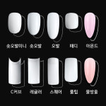 국산 오발 투명 불투명 연장 네일팁 리필팁 인조손톱 : Lvia