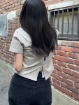 (Natural)리사이클 슬릿 티셔츠-Recycle Slit T-shirt : 알테그리히