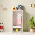 아이방 공주님 안전각엣지 키즈 옷장 행거(높이122cm) 우드 모던 스타일 : 누리스마일