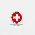 스위스 플래그 금속 미니 라운드 엠블럼 스티커 자동차 오토바이 외관 DSYCAR 액세서리 1pcs : 온온글로벌