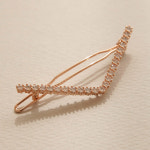 제이로렌 V 여성 큐빅 로즈골드 포인트 패션 데일리 헤어핀 : 제이로렌