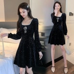 여자 봄 신상 섹시 원피스 벨벳 원피스 bn351660410 : 한국명보 주식회사