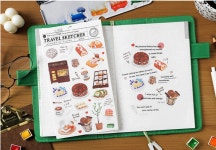 감성 다꾸 여행 스케치 시리즈 스티커 6종 : 수리즈홈