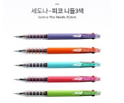 세도나피코니들 3색볼펜(색상별 1개씩 5개 묶음판매) 국산 잘써지는 볼펜 : 한국유통 파워기프트