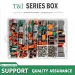 smps 250pcs Deutsch DT 시리즈 방수 와이어 커넥터 키트 DT06-2/3/4/6S DT04-2/3/4/6P 자동차 밀봉 플매트 카펫 러그 핀 박스... 