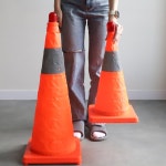 안전삼각대 주차콘 반사테이프 꼬깔 주차금지 트래픽콘 교통안전표지판 : 민이사랑마켓