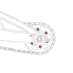 6PCS CNC 리어 스프로킷 나사 너트 세트 M10 X 1.25 Ducati MONSTER 620 695 696 750 800 900 1000 S4 SUPERSPORT : lucky world