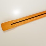 22 프렛 ST 기타 넥 빅 헤드 캐나다 플레임 메이플 우드 옐로우 고광택 전기 로고 포함 : 그레이맨