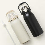 손잡이텀블러 사무실 학교 보온병 대용량 원터치 캠핑 분유 텀블러 : 옆집언니 House