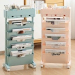 모던학습트롤리 5단 다용도 책꽂이 학습지 트롤리 : 원이얼