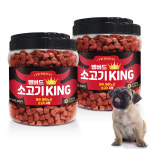 벨버드 한우 강아지 간식 노즈워크 훈련용 대용량 져키킹 소고기, 1000g, 2개 : 펫클럽