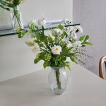 메리골드 화이트그린 네추럴 조화 화병꽂이 - 들꽃 조화 다발 : 피오리레 플라워
