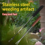 수동 손 제초기 튼튼한 굽힘 방지 정원 잡초 도구 피커 잔디 파기 이식 : 넷플러스쓰리