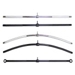 멀티형 회전직선바 렛풀다운 듀얼플리 긴 일자 플랫 등운동 그립 : 와이즈 바디