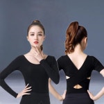 여자 스포츠 라틴 재즈 모던 댄스 댄스복 공연의상 신상 성인 라틴댄스 상의 긴팔 여 A745 : 블루마이다스