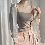 [1+1] 풀문 베이직 노와이어 속옷 이너 무드스퀘어 나시브라탑 1개+1개 : 풀문shop
