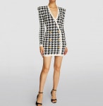 머랭 패턴 블랙앤화이트 체크 원피스 : 베라퀸