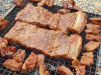 비비팜 산야초 수제 댓잎갈비 4Kg (12대) 돼지왕갈비 : 비비팜 댓잎갈비