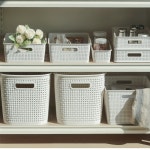 국산 팬트리 정리함 주방 욕실 정리 수건 보관함 라탄 수납 바구니 바스켓 : 마켓다롱