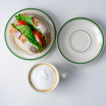 턱스톤 그린베이 라테 잔 티 컵 앤 소서 세트 200ml : 홈버튼