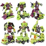 NBK 변환 Devastator G1 GT Combiners 6in1 장난감 결합기 자동차 로봇 액션 피규어 모델 ABS 42cm 엔지니어링 차량 모델 : 와이드웨이브