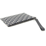 [중고명품 미스터문] Dior(크리스챤디올) 2ESCA338YSE_H05E 베이지 블랙 오블리크 자카드 A5 스트랩 파우치 클러치 [중고명품매입]... 