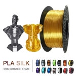 3D 프린터 필라멘트 PLA 실크 질감 1.75mm 0.25Kg 250g 샤인 실키 펜 문구 풍부한 광택 재료 : 니더마켓식스