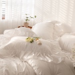 고밀도 수피마 코튼 100수 부드러운 프렌치프릴 호텔 베개커버 3Colors : 그래이불