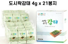 자연산 햇감태 구운 도시락감태 선물세트 2호 (4g x 21봉) : 더착한수산