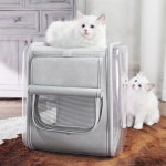 심플윈도우 투명 네모백팩 / 고양이 이동장 강아지 이동가방 : 우다다상점