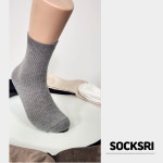 삭스리 고급 순면 골지 정장 신사 남자 흰 검정 고등학생 교복 양말 4+4 세트 : SOCKSRI