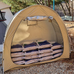 휴대용 쉘터텐트 A (카키베이지) 자전거 바이크 퀵보드 보관 캠핑 장박 짐보관 간이 창고 소형 텐트 : 세원비닐