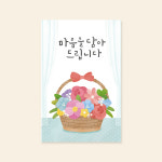 [캘리엠] 캘리그라피카드 마음을 담아 드립니다 NE2303 감사카드 어버이날 : 캘리엠 스토어