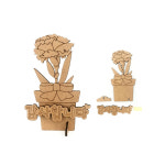 리본 카네이션 화분 만들기 팬시 우드아트 나무 공예 어린이집 어버이날 스승의날 미술 체험 : 만들기 놀이터