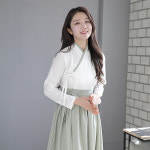 생활한복  철릭원피스  가람슬기 이중깃 세이지 : 생활한복 실과바늘