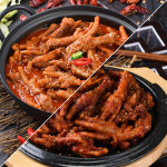 압구정본가 숯불직화 통뼈불닭발 300g 국물닭발 800g 세트 : 압구정본가불닭발