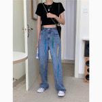 여성 데일리룩 와이드 데님 팬츠 청바지 Nru412KTK1 : 요링링스