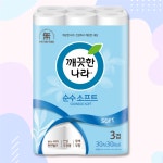 깨끗한나라 순수 소프트 프리미엄 화장지 30m 30롤 두루마리휴지 : 티에스shop