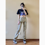 여성 데일리룩 와이드 데님 팬츠 청바지 Nru412KTK2 : 요링링스