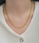 24k 순금 로프 체인 명품 여자 목걸이 디자인 18.75g : 위시쥬얼리