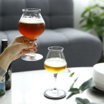 수제 맥주 잔 코스터 세트 밀 필스터 라거 에일 비터 IPA 흑 포터 스타우트 굴곡디자인 고블렛  2P : JHKOREA