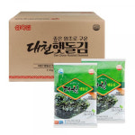 전장김 고소한 밥 반찬 도시락 대천 햇돌김 55gx20봉 1박스 : 리빙후레시