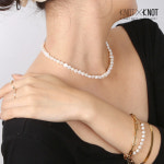 [KNOTXKNOT] 국내제작 사랑스런 실버 925 8mm 담수 진주 목걸이 : 모바일서울